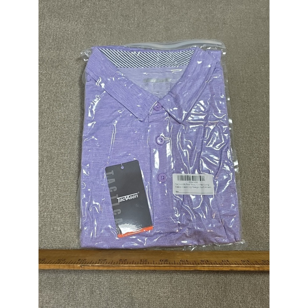 Tacvasen Men's Long Sleeve Polo Shirts Golf Sport Quick Dry Team Small SEALED